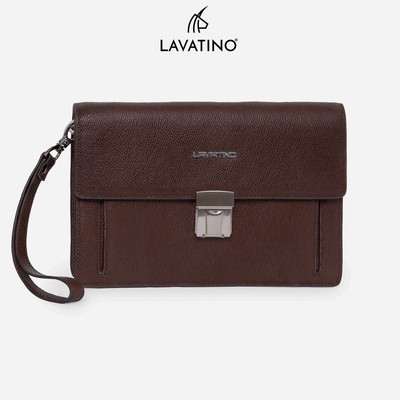 Ví Nam Cầm Tay JETHOR Clutch Da Bò Thật Cao Cấp Thiết Kế Khoá Mật Mã Chính Hãng LAVATINO - CLB18