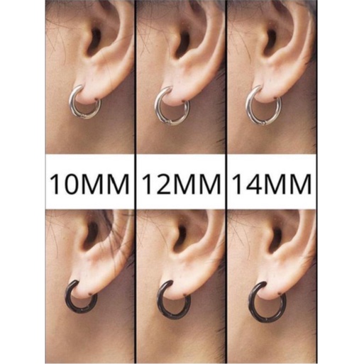 Bông Tai Nam Kẹp Không Cần Bấm Lỗ Bằng Thép Titan Không Gỉ CICI (1 PCS)
