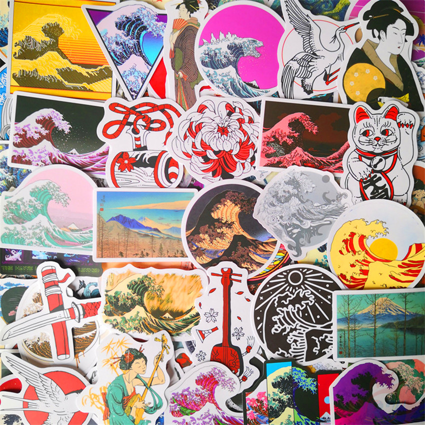 ❉ Ukiyoe - The Great Wave off Kanagawa Stickers ❉ 100Pcs/Set Waterproof DIY Fashion Doodle Decals Stickers