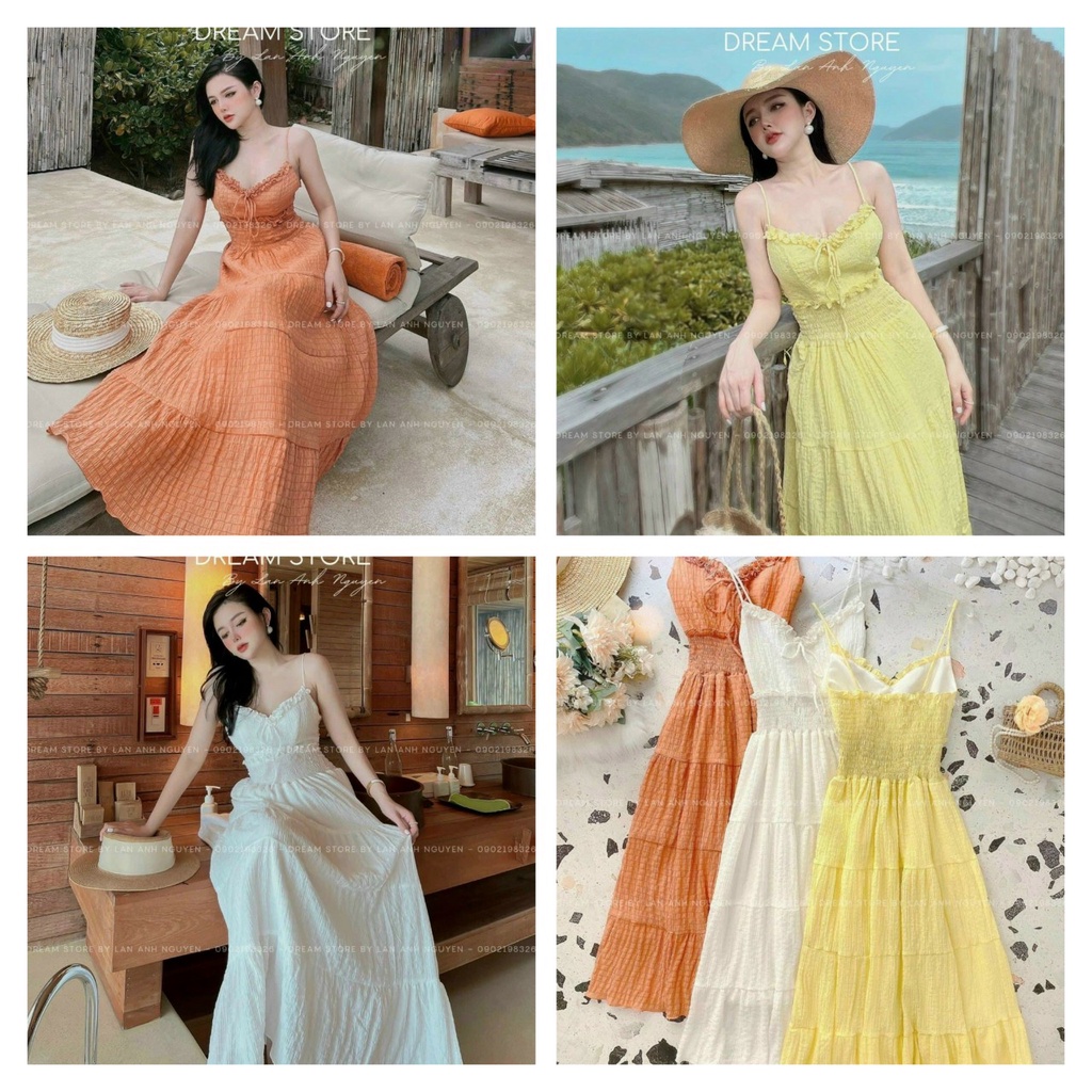 Đầm Váy Nữ Kiểu MAXXI MOCCKING ( Có Mút ) Chất Xốp Chỉ Siêu Hot Phù Hợp Cho Đi Chơi , Dạo Phố , Du Lịch Biển QCS