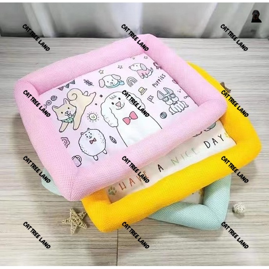 GIƯỜNG, Ổ NẰM, NỆM CHO CHÓ MÈO MÙA HÈ - NHÀ NGỦ BẰNG VẢI, THẢM, ĐỆM MÁT CHO THÚ CƯNG