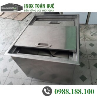 Thùng đựng đá inox giữ nhiệt âm bàn-Thùng đá inox 3 lớp