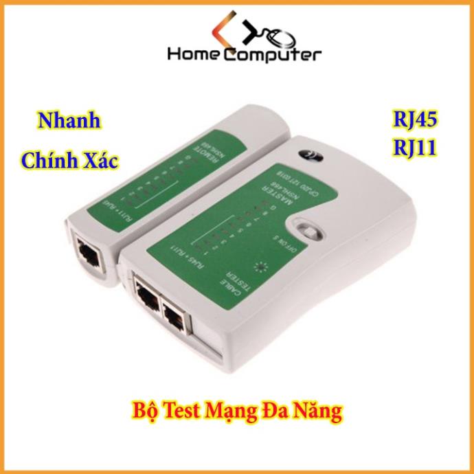 Bộ Test Mạng, Hộp Test Dây Mạng RJ45 _ RJ 11 Đa Năng + Tặng Pin - Home.mall