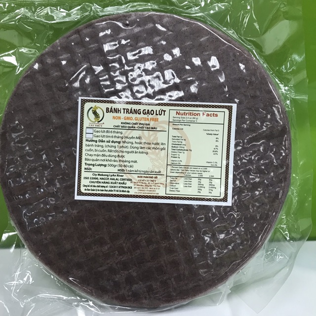 Bánh Tráng Gạo Lứt Tím Sạch Cát Thuỷ- Bịch 500gr