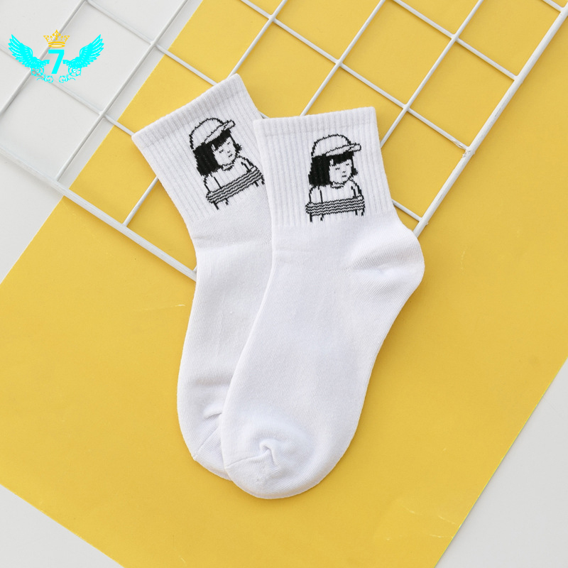 Vớ Cotton Họa Tiết Hoạt Hình Đáng Yêu Dành Cho Nữ