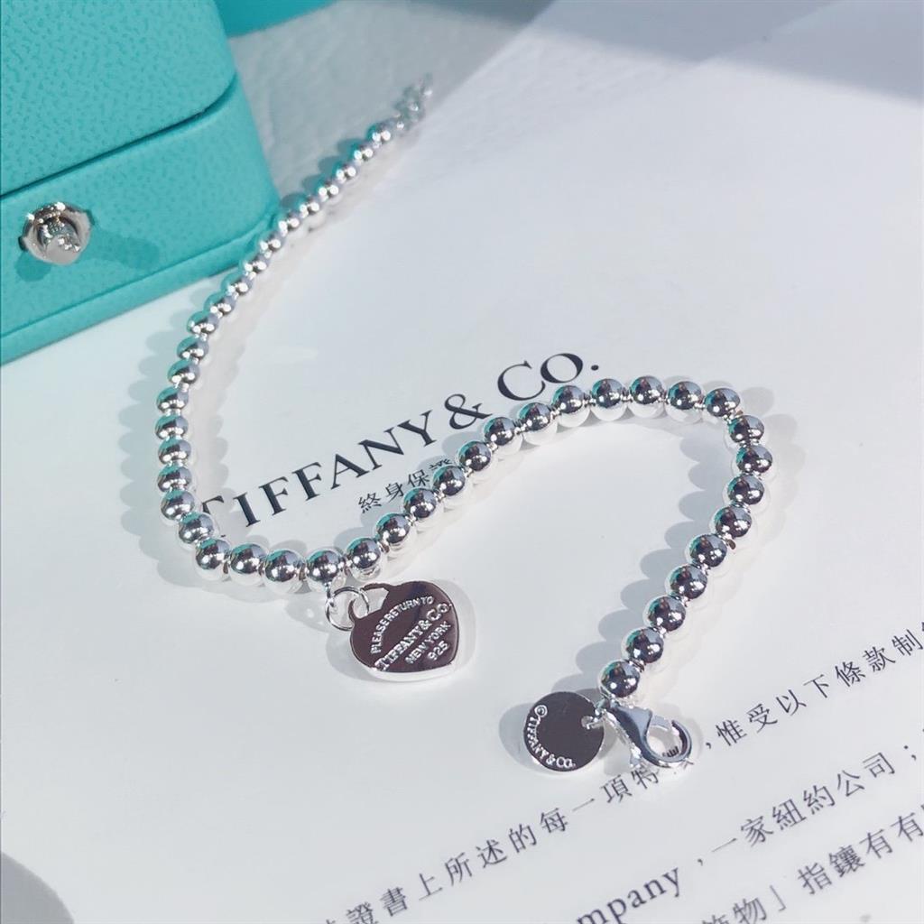 Tiffany Tiffany & Co./Tiffany vòng tay men đôi trái tim màu hồng anh đào màu xanh lam