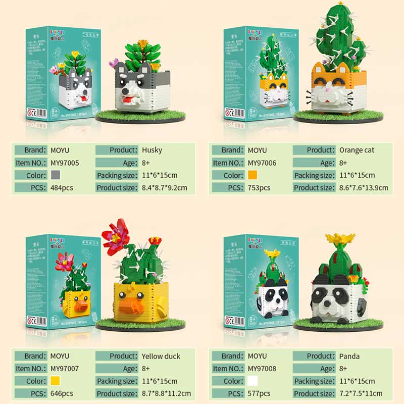 Bộ Đồ Chơi Lắp Ráp Mô Hình Chậu Cây Mini Cho Bé