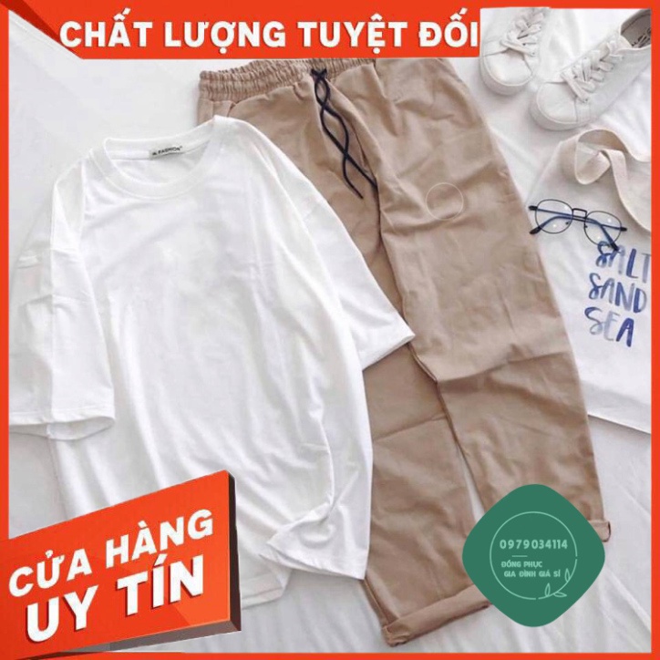 Áo thun giá sỉ (Set) Quần kaki + Áo Thun Oversize Unisex