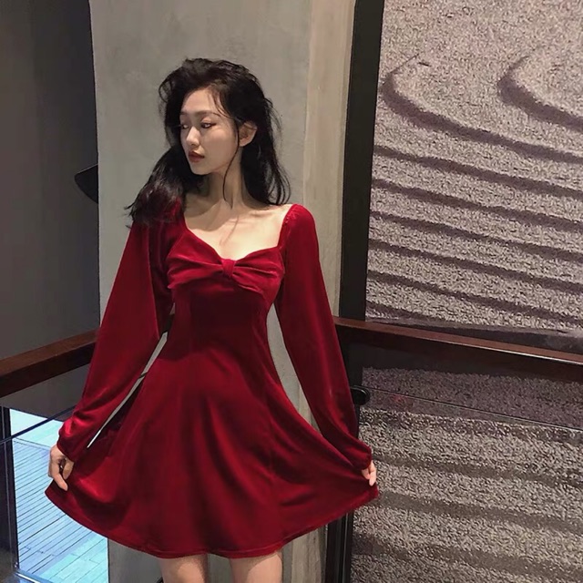 🖤 Dress nhung 🖤