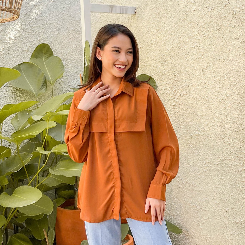 Áo Sơ Mi Tay Ngắn Đính Nút Màu Đen Phong Cách Hàn Quốc Thời Trang Cho Nữ