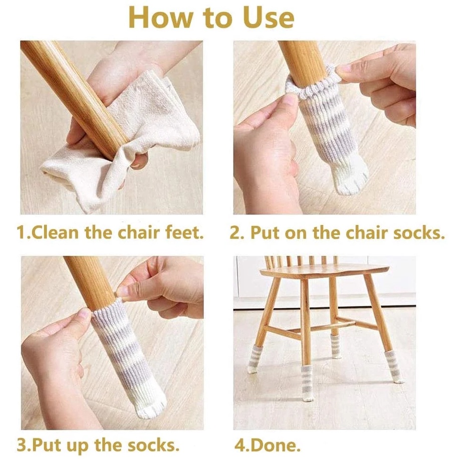 Vỏ Bọc Chân Bàn Ghế Gỗ Hình Móng Mèo Dễ Thương Chống Trượt Chống Mòn Bảo Vệ Chân