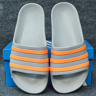 Dép trẻ em Adidas Adilette Aqua Kid màu xám sọc cam