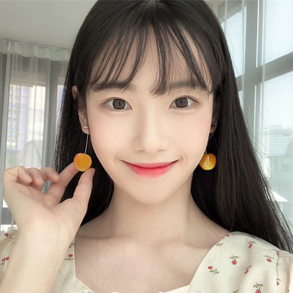 Hoa Tai Dáng Dài Hình Quả Cherry Đáng Yêu Cho Nữ