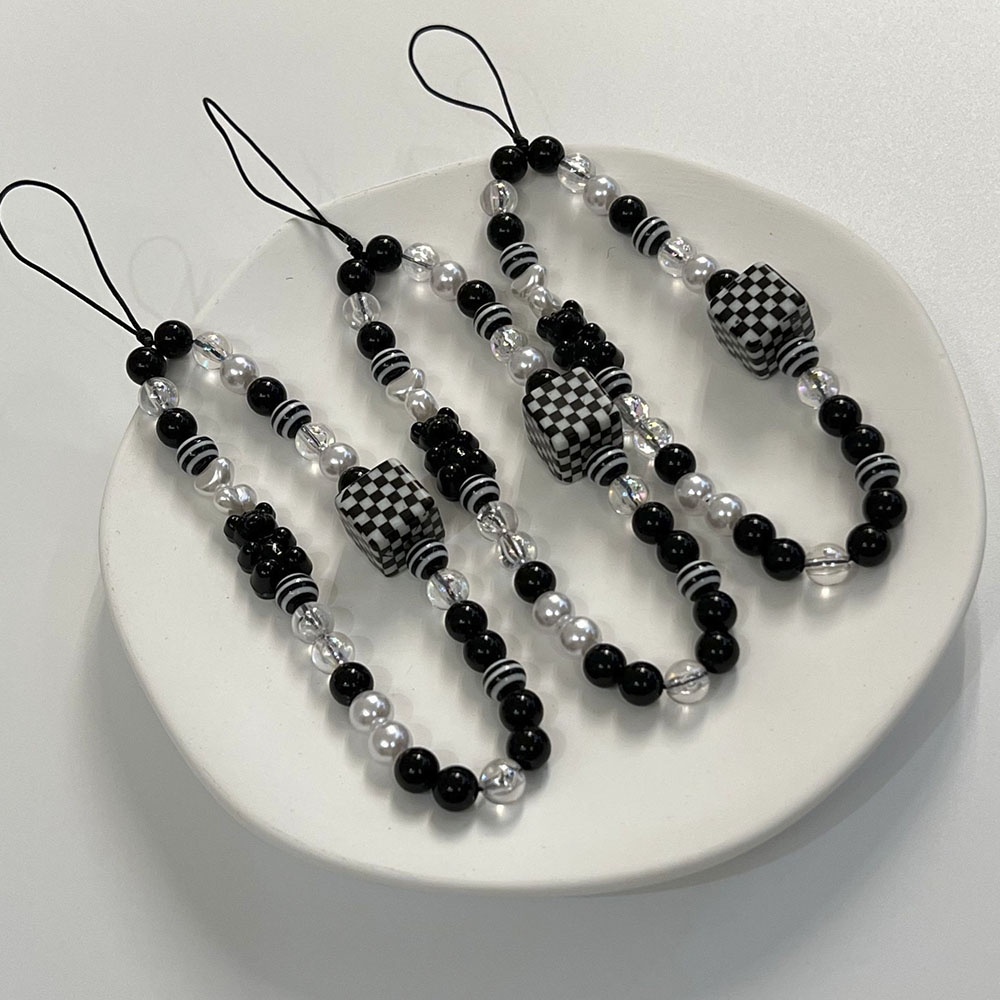 Dây Đeo Điện Thoại Hạt Acrylic Chống Rơi Chống Thất Lạc Kiểu Hàn Quốc Dễ Thương