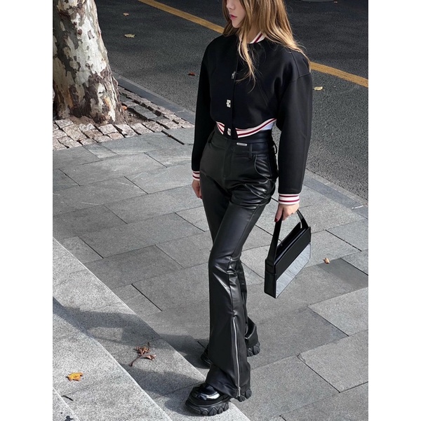 Áo khoác nữ dáng bomber croptop thương hiệu thời trang cao cấp Calvinluo