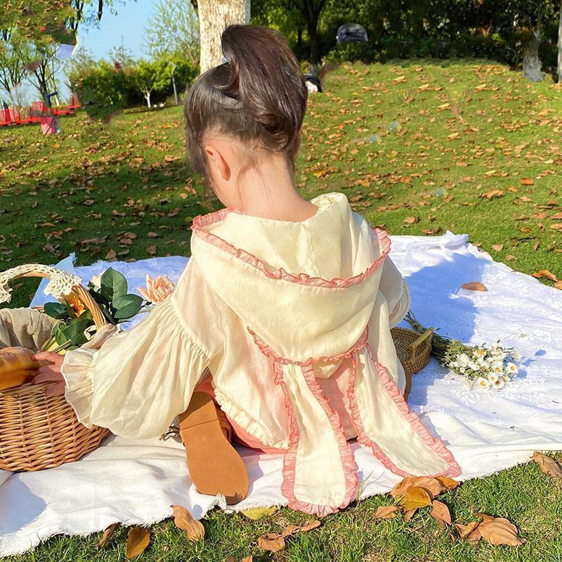 Áo Khoác Tay Dài Phối Tai Thỏ Phong Cách Lolita Cho Bé Gái