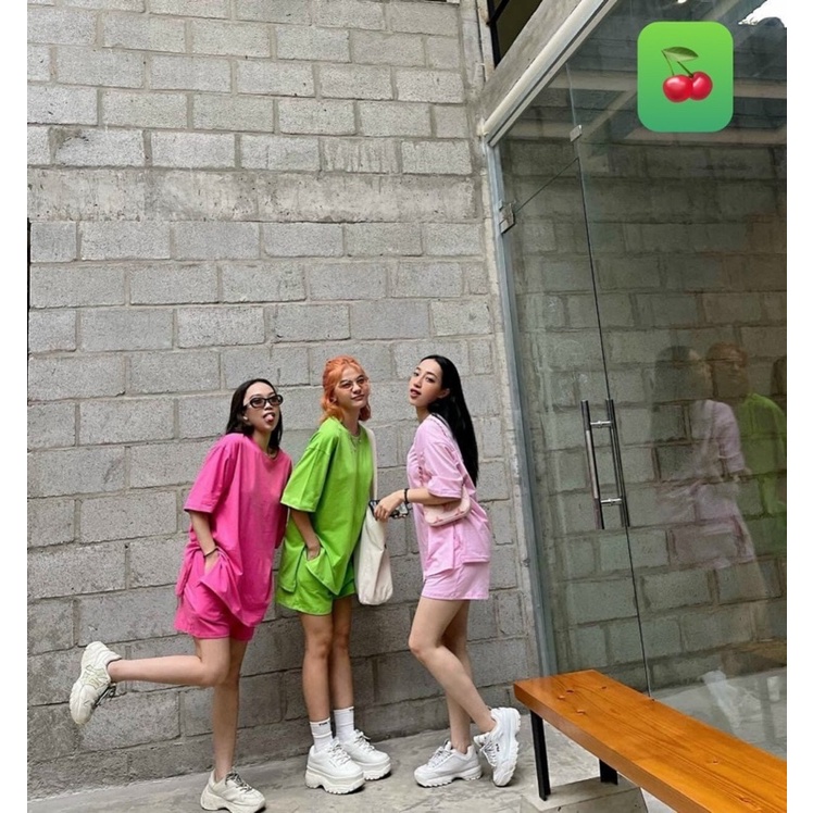 (Mẫu mới) Bộ đồ quần áo phông unisex thể thao nhiều màu tay lỡ basic đơn giản form rộng☘️☘️☘️Ng alohashop91