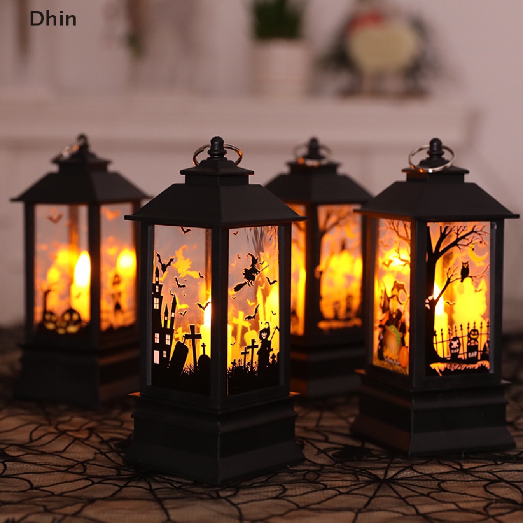 Dây Đèn LED Hình Quả Bí Ngô Lâu Đài Cổ Điển Treo Trang Trí Tiệc Halloween