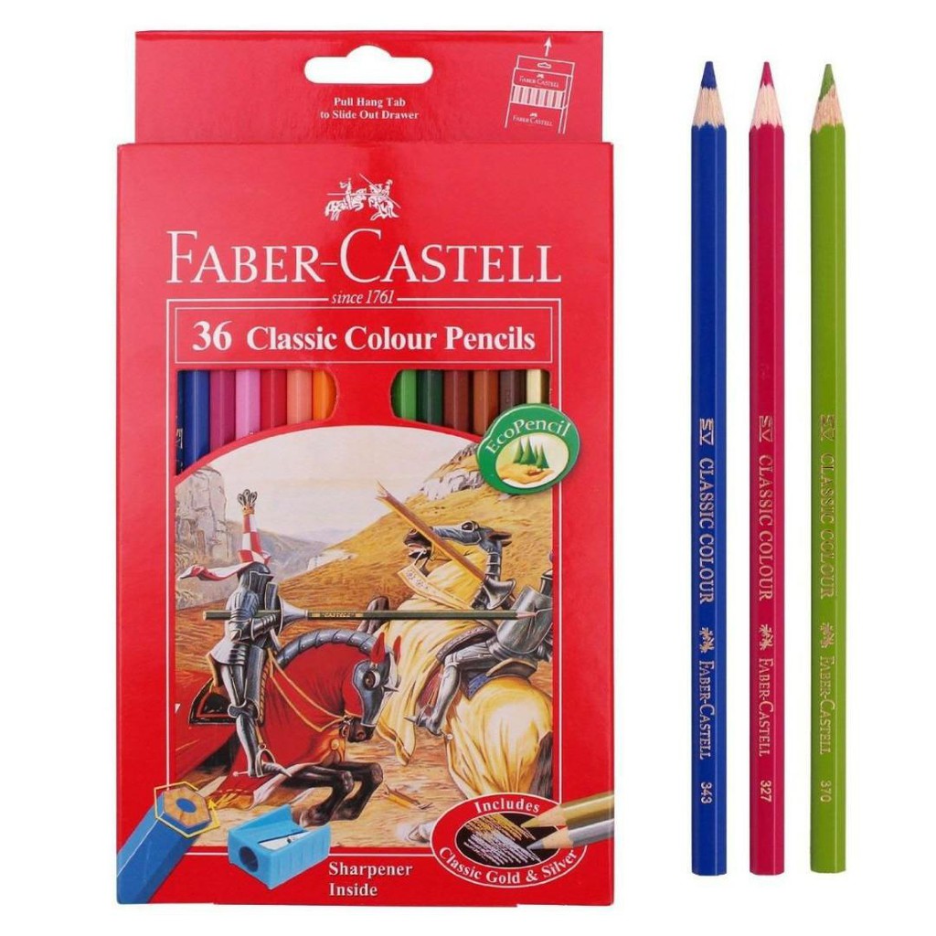 [36/48 Màu - Hộp Giấy] Chì Màu Classic Night Faber Castell + Kèm Chuốt