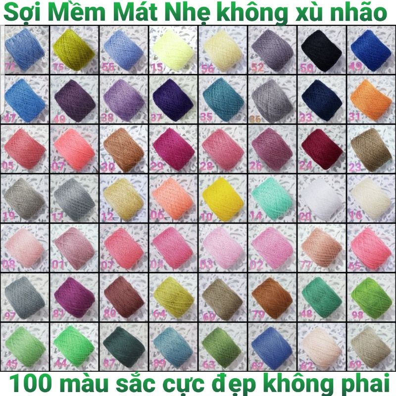 Len Sợi Cotton Việt Nam 1mm cuộn 100g loại mềm