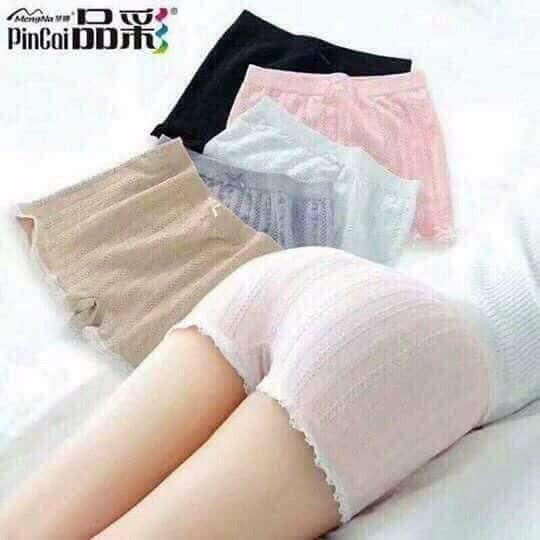 VẢI XỊN - Quần cotton mặc trong váy dệt gân cao cấp, co dãn 4 chiều