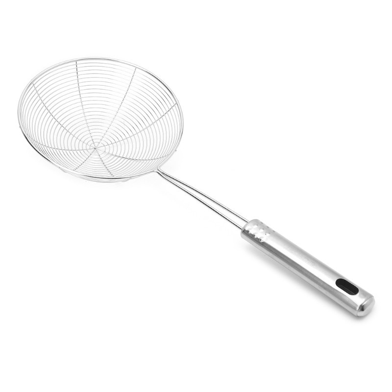 COLO  Solid Spider Strainer Skimmer Ladle With Handle Stainless Steel Kitchen Tool