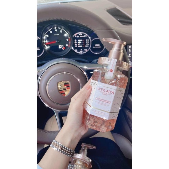 Sữa Tắm Trắng Da Cánh Hoa Hồng Tươi WEILAIYA Grand Rose Extracts Whitening Shower Gel 450ml (tặng chai mini)