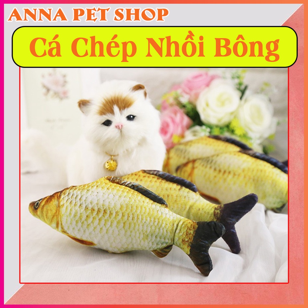 ĐỒ CHƠI CÁ CHÉP SẮP HÓA RỒNG NHỒI BÔNG CHO CHÓ MÈO