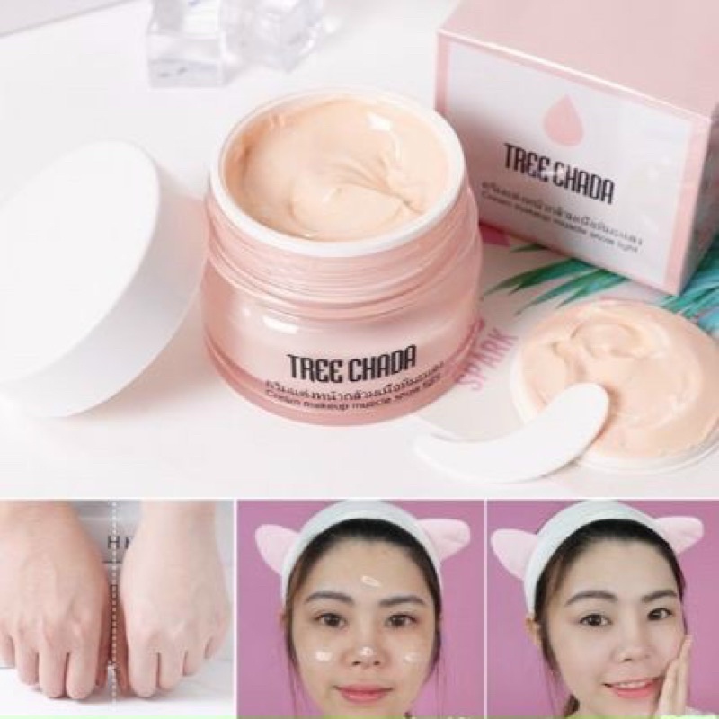 CHÍNH HÃNG  KEM MAKEUP NÂNG TONE + DƯỠNG DA + CHỐNG NẮNG TREE CHADA