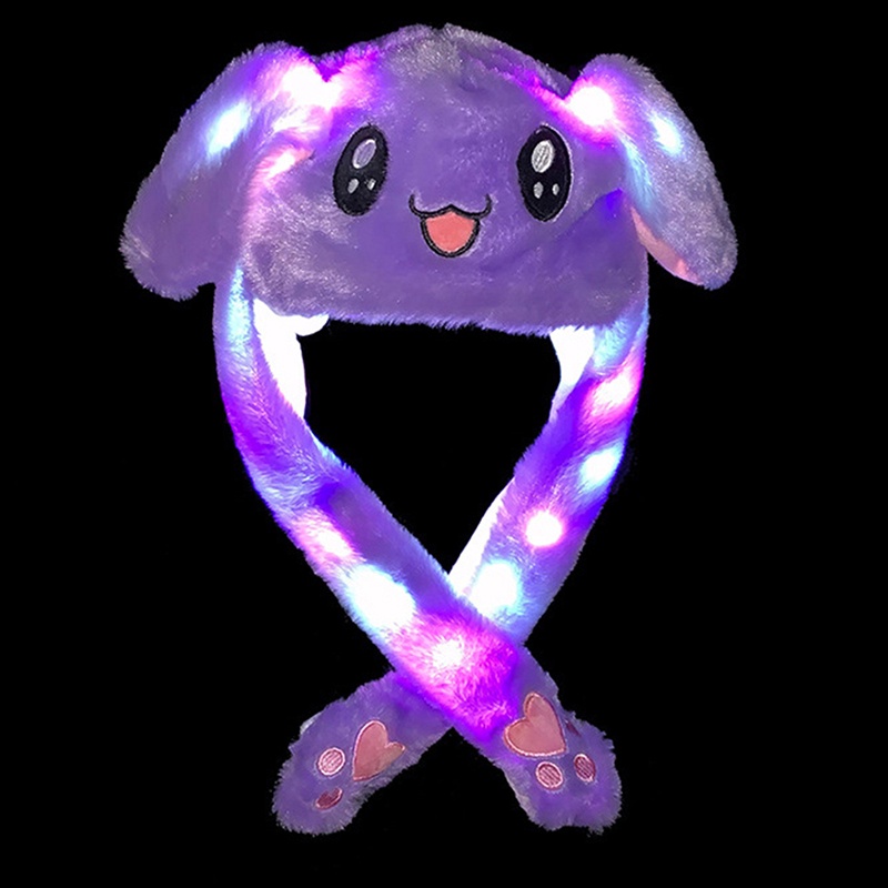 Mũ Tai Thỏ Có Đèn Dễ Thương Xinh Xắn Dành Cho Nữ