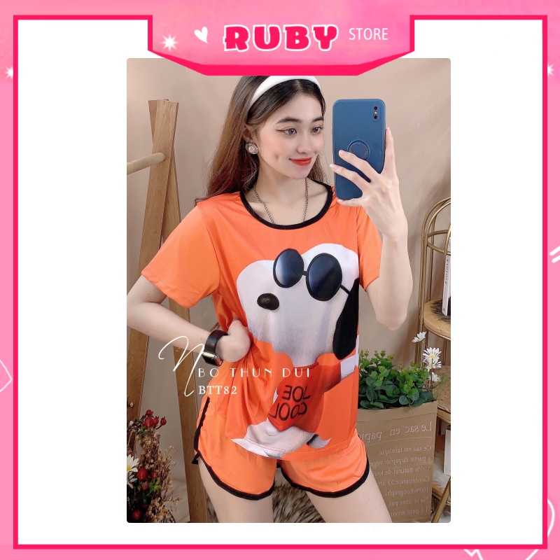 Đồ bộ nữ mặc nhà Free Size chất thun mềm mịn mát ❤ Rubystorevn BTT82