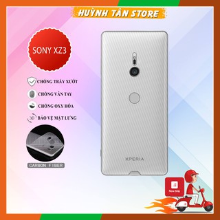 Miếng dán decal carbon mặt sau Sony XZ3 chống trầy mặt lưng, chống bám vân tay