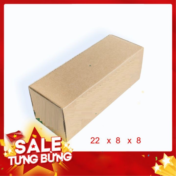 Hộp Giấy Carton Size 22x8x8 cm Để Đóng Gói Hàng Hóa Combo 10 Chiếc Hộp