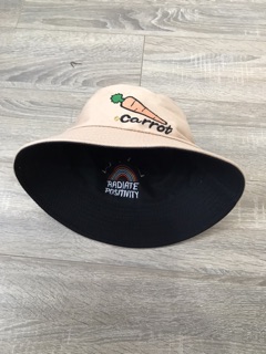 NÓN BUCKET 2 mặt - cà rốt - cầu vồng
