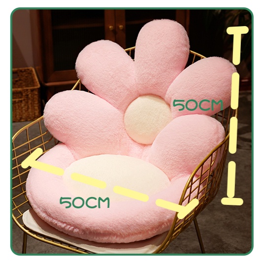 Order | Đệm ghế tựa lưng hình hoa cúc chất lông mịn cho dân văn phòng, sinh viên