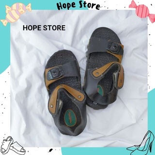 Dép sandal da bò quai ngang bé trai - hope store