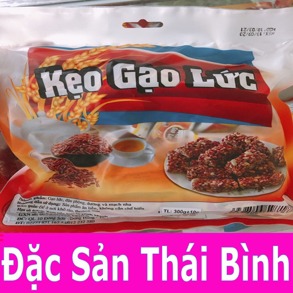 Kẹo Lức Đặc Sản Thái Bình - Kẹo Lức Đình Mạnh Gói 300g