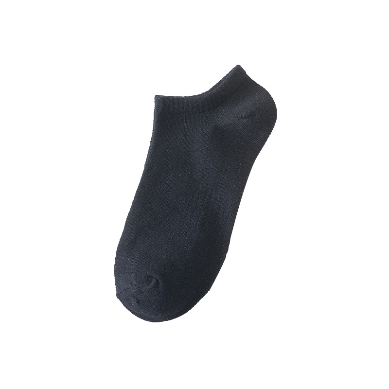 Vớ Sợi Cotton Cổ Ngắn Màu Trơn Thoáng Khí Cho Nữ