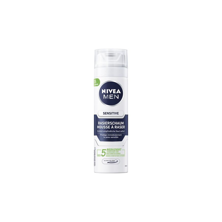 Bọt cạo râu Nivea Men Sensitive, Deep Control, Protect &amp; Care 200ML - Nội địa Đức