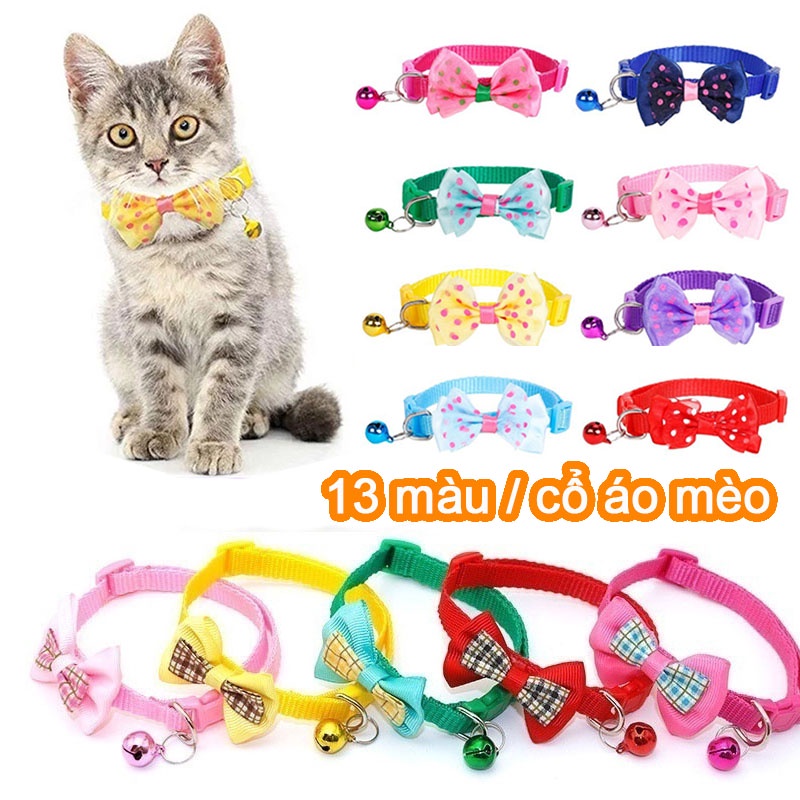 Vòng cổ đính nơ xinh xắn cho thú cưng