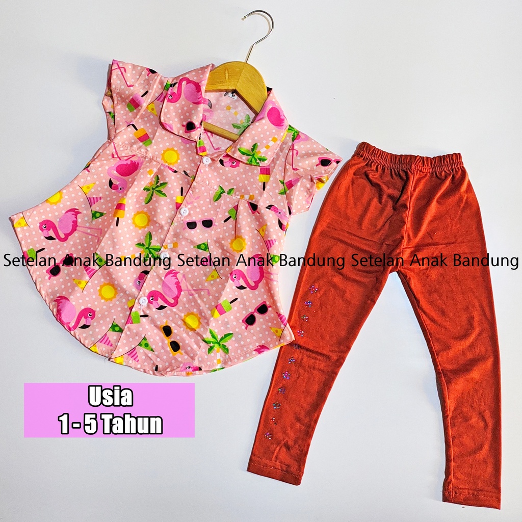 Bộ Đồ Ngủ Áo + Váy + Quần Legging Dành Cho Bé Gái 1-5 Tuổi