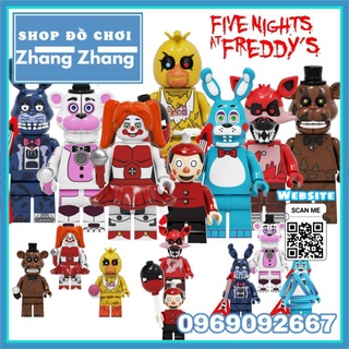 Đồ chơi Xếp hình Bunny Chica - Freddy Foxy Spintraft - Balloonboy trong five nights at freddy's Minifigures Kopf KF6121