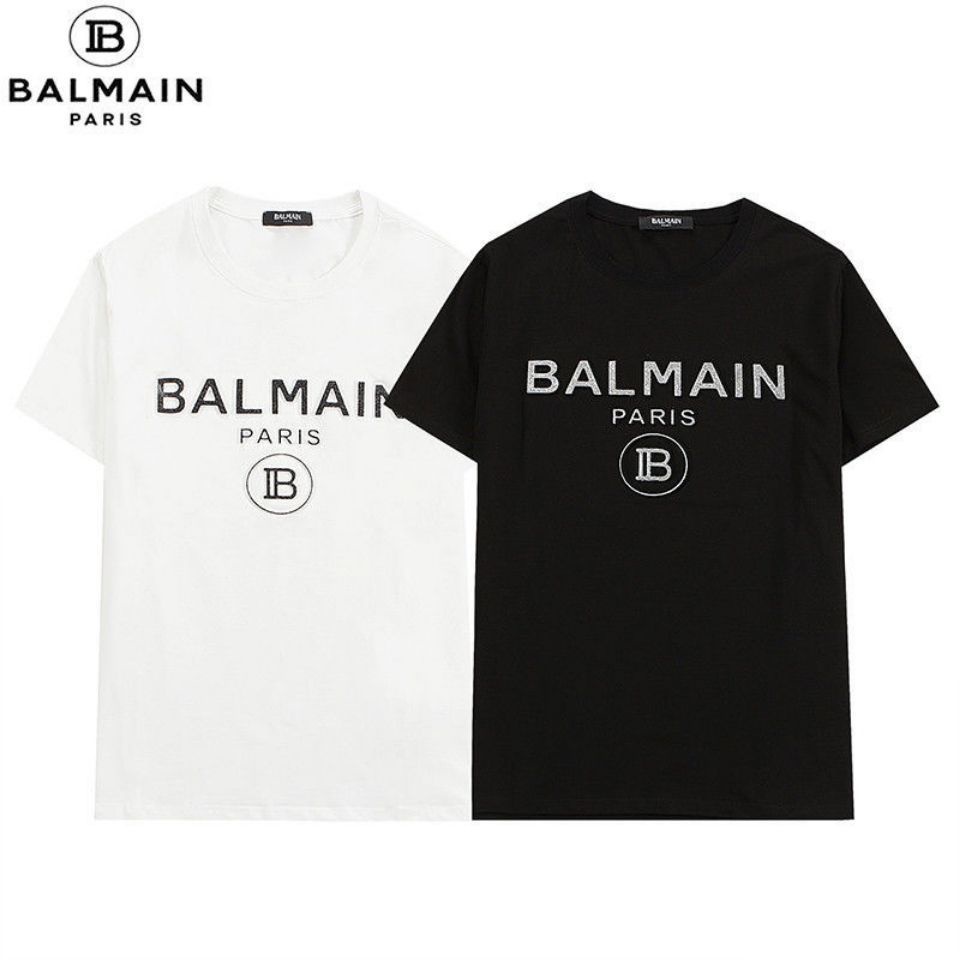 Balmain T-Shirt! Áo Thun Tay Ngắn Thêu Xu Hướng Mới!