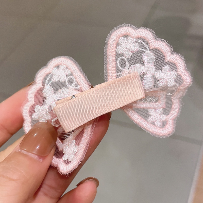 Kẹp tóc mặt nơ xinh xắn phong cách Hàn Quốc cho bé gái