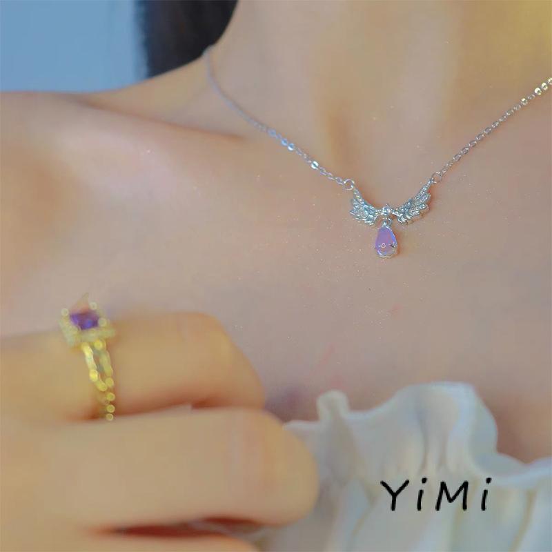 Vòng cổ Mặt Đôi Cánh Thiên Thần Đính Đá Pha Lê Thời Trang