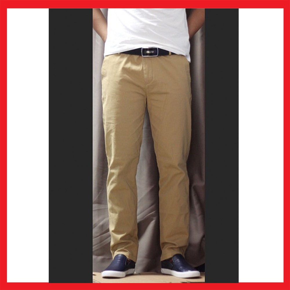 Quần Kaki dài nam màu vàng nhạt Siêu Sale