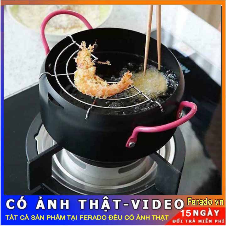 [Gía rẻ nhất ] Nồi Chiên Lọc Dầu Chống Dính Có Khay Hứng Tiện Dụng