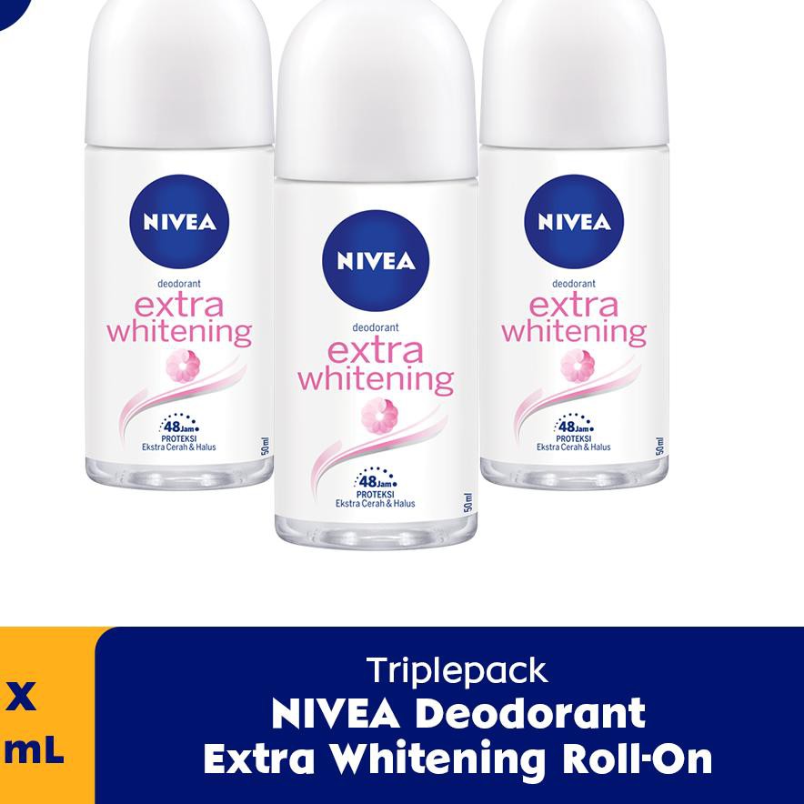 (Giảm Giá) Cuộn Lăn Khử Mùi Siêu Trắng Nivea 50ml