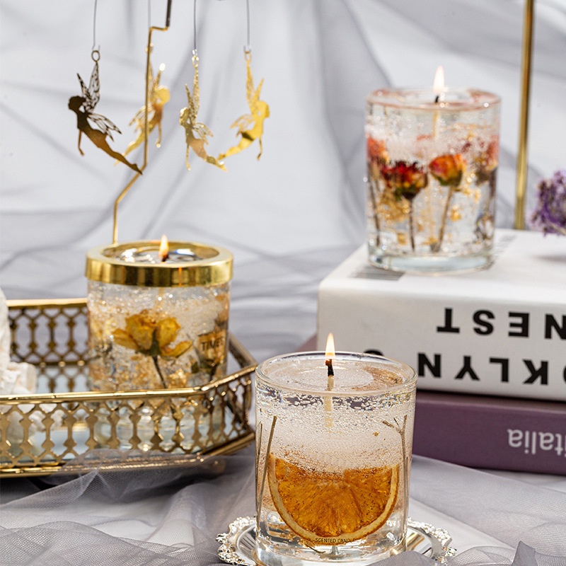 N19- Thanh lý lỗ Nến thạch hoa tinh dầu hương liệu, sáp hương thơm hoa quả khô cao cấp tự nhiên. A1