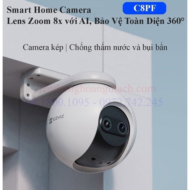 Camera Wifi Ngoài Trời Xoay EZVIZ C8PF C8C C8W 2M 4M 1080P Mắt Kép, Zoom 8x , Còi Hú Báo Động, Đàm Thoại | WebRaoVat - webraovat.net.vn